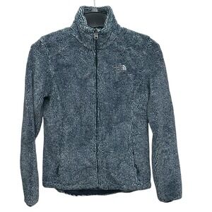 The North Face Jacket Womens Small Blue High Pile Fleece‎ Full Zip Pockets